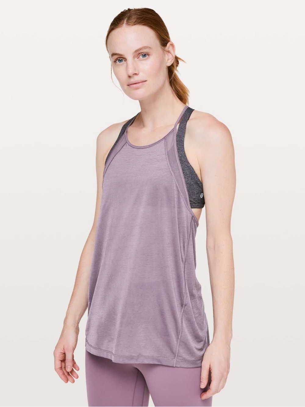 Lululemon Through The Movement Tank - Smoked Mulberry Purple Lightweight Top